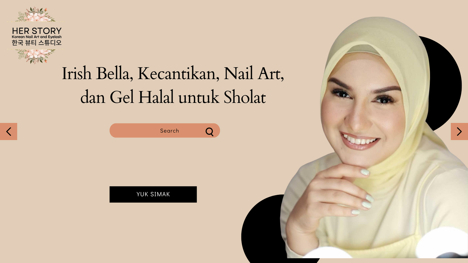 Irish Bella dengan Nail Art Menggunakan Gel Halal